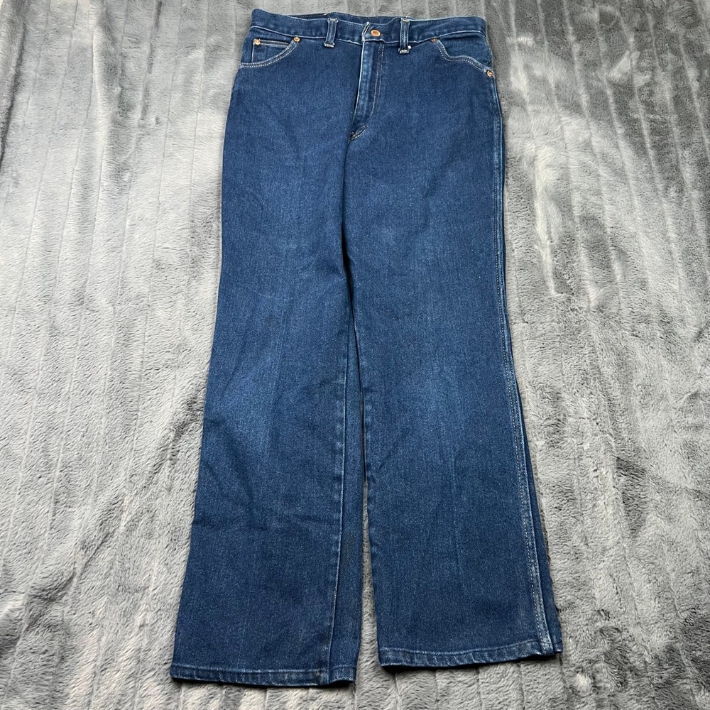Vintage Long Haul High Waisted Straight Leg Jeans Dark Wash USA Made Size 16